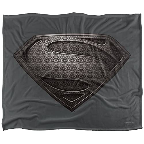 Superman Man of Steel Silky Touch Throw Blanket 50x60 - Desaturated Variant