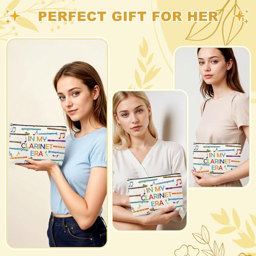 Clarinet Player Makeup Bag Music Lover Gift Cosmetic Pouch