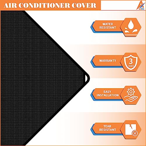 AwnPro 32" x 32" Waterproof Vinyl Air Conditioner Top Cover for Winter