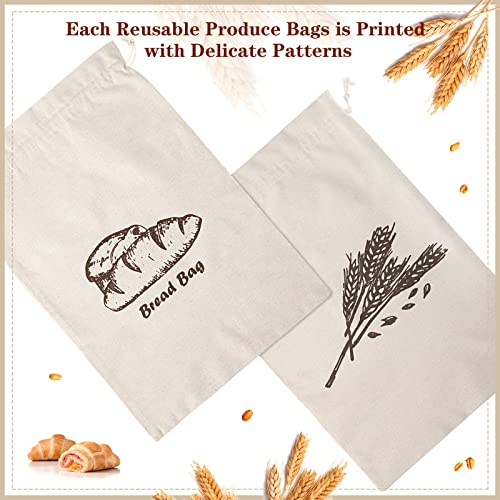 Augshy Natural Linen Bread Bags - 2 Pack for Sourdough & Artisan Bread