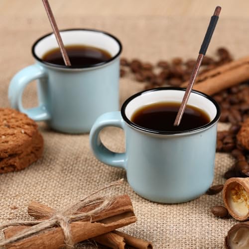 2-Pack Wooden Coffee Spoons - 7.7-Inch Long Handle for Stirring