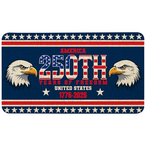 250th Anniversary Patriotic Doormat - Non-Slip 30x17 Inch