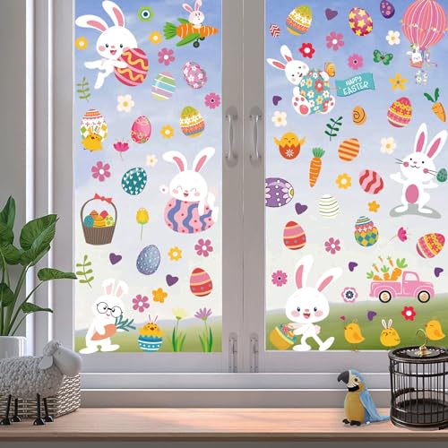 Easter Window Clings - 10 Sheets of Vibrant Decor for Glass