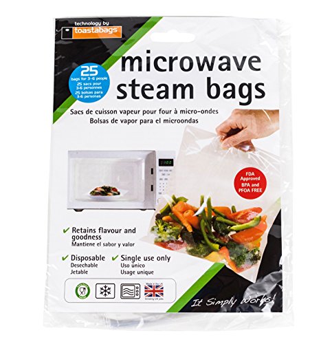 Quickasteam Microwave Steam Cooking Bags - Healthy Meal Prep for Vegetables