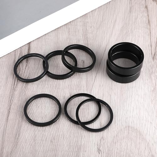 12 PCS Bike Stem Spacers 1 1/8, 4 Sizes Aluminum Alloy Bike Headset Spacers Bikes Handlebar Stem Spacers Fit 1-1/8 Inch Stem Mountain Bike Road Bikes Handlebar (10mm 5mm 3mm 2mm)