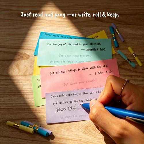 Bible Verse Jar for Women | Large Print KJV Scripture Strips