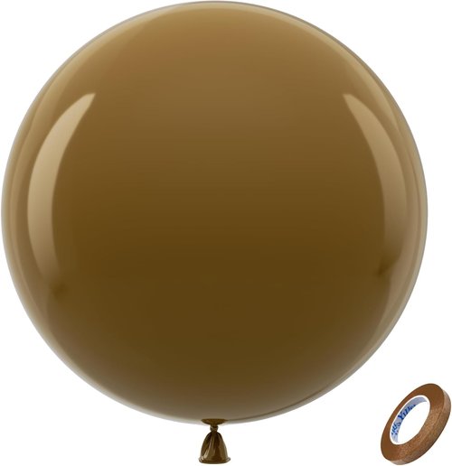 Bezente Brown Giant Balloons - 36 Inch Jumbo Coffee Brown Latex Balloons | 8 Pack for Parties & Events