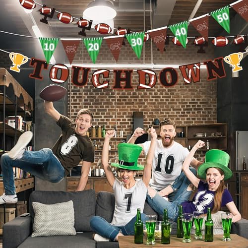 Touchdown Football Banner for Birthday & Game Day Celebrations