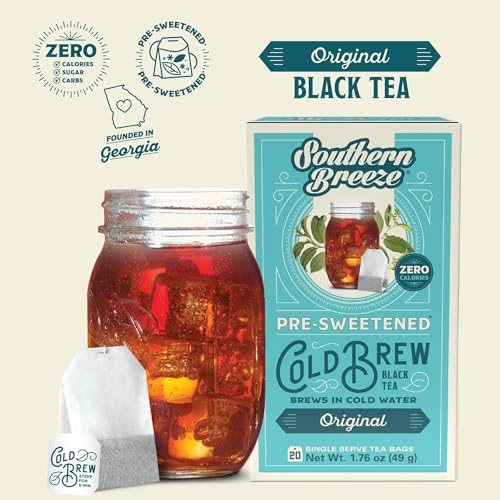 Southern Breeze Cold Brew Sweet Tea - Zero Sugar, 20 Bags (4-Pack)