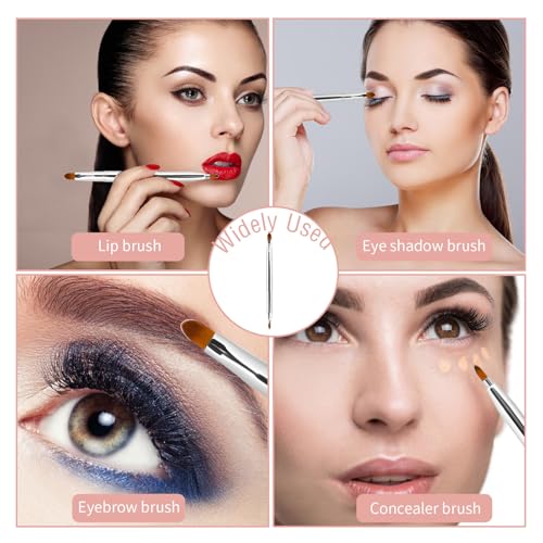 Sliverdew Double-Ended Retractable Lip Brush with Cap for Travel
