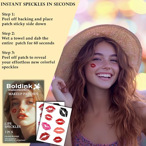 Boldink Waterproof Face Makeup Temporary Tattoo Stickers 2pcs