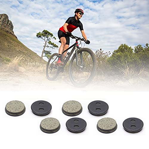 4 Pair Disc Brake Pads, Semi-Metallic Round Mountain Electric Resin Oil Disc Brake Pad Replacement Kit