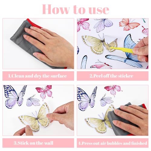 Watercolor Butterfly Wall Decals - 35-45 Peel & Stick Stickers