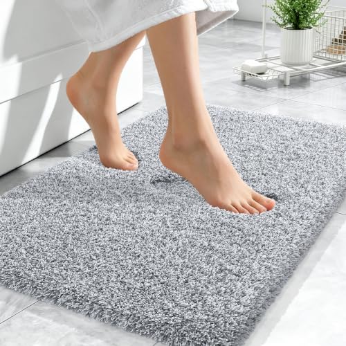 OLANLY Microfiber Bath Rug 24x16 - Ultra Soft, Non-Slip & Quick Dry