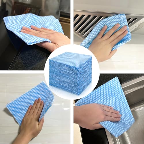 Heavy Duty Disposable Dish Cloths - 50 Pack, 15.75" x 13.78"