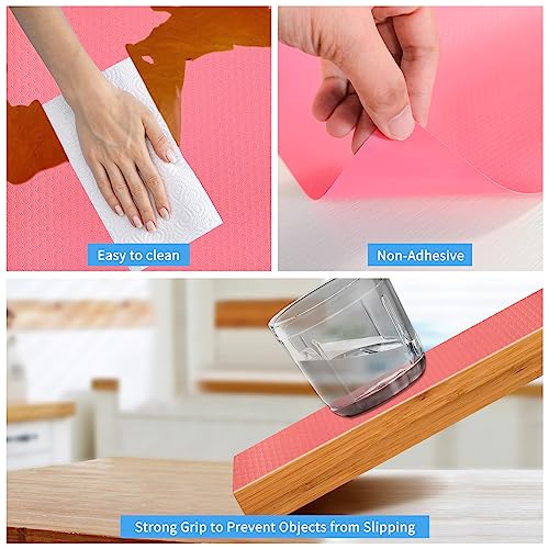 Bloss Non-Adhesive EVA Shelf Liner Roll - Pink, 17.7"W x 59"L