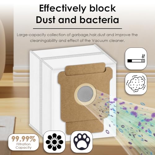 3-Pack Replacement Dust Bags for iRobot Roomba Combo & Q0520 Vacuums