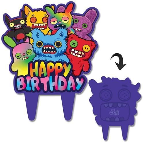 Fugly Monsters Birthday Cake Topper - Earth-Friendly Party Decoration