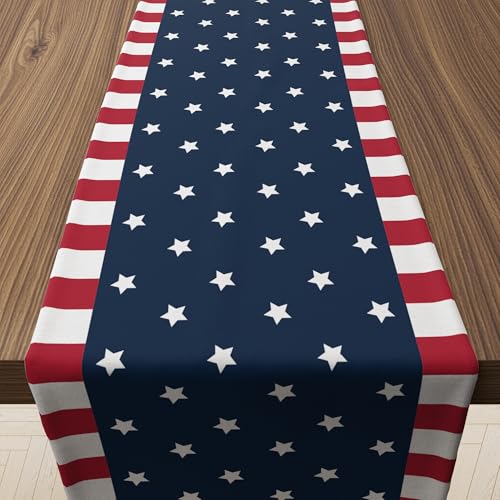 OHOME 250th Anniversary Patriotic Table Runner - USA Stars Decor