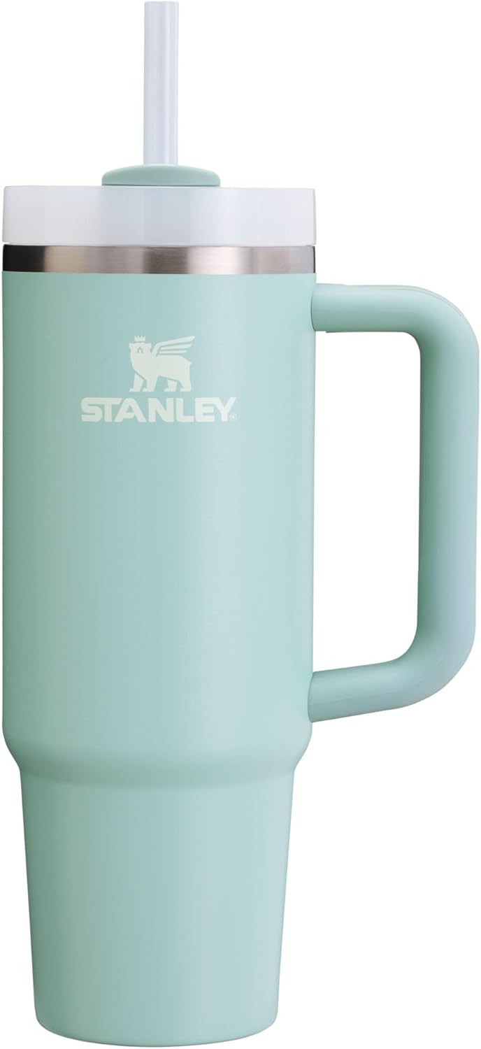STANLEY Quencher H2.0 Tumbler - 30 Oz Insulated Stainless Steel with Handle & Straw | Seafoam Color