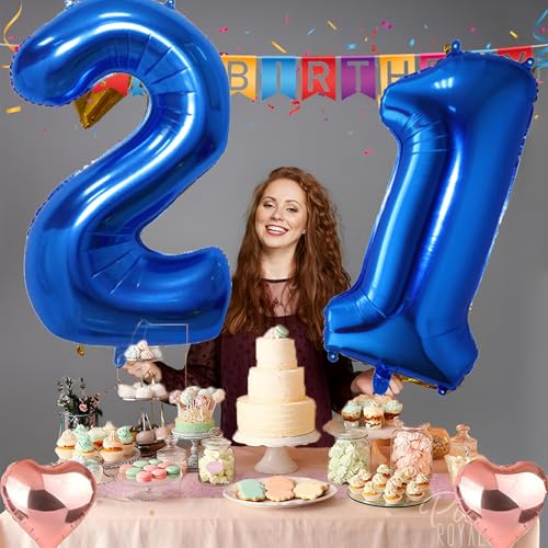 40-Inch Dark Blue Number 7 Foil Balloon for Birthdays & Events
