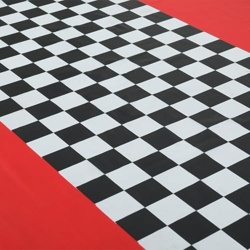Racing Car Racetrack Party Tablecloth, 108x54 Inch Disposable Plastic Table Cover for Kids Birthday