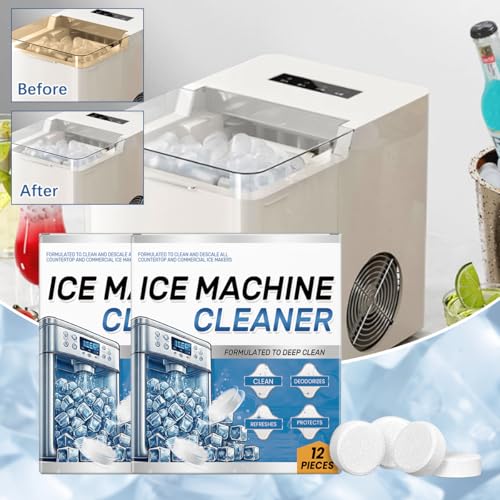 Ice Machine Cleaner Descaler Tablets - 24 Pack for Countertop Ice Makers