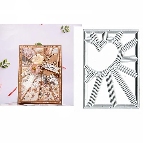 Heart Line Background Metal Cutting Dies for Card Making Scrapbooking