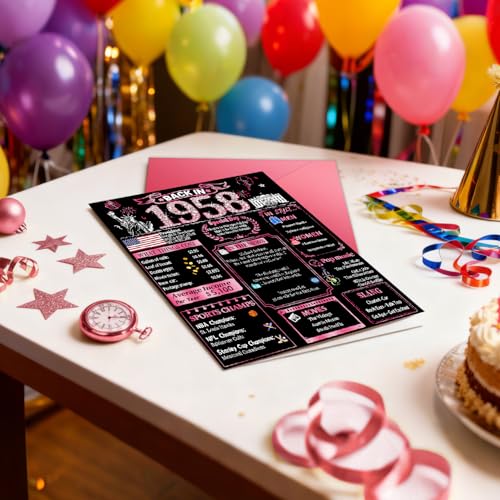 68th Birthday Card for Women - Nostalgic Gift for Mother & Wife