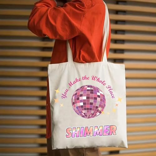 Cute Canvas Tote Bag for Music Lovers - Large Capacity Reusable Bag