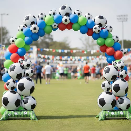 59-Inch Giant Soccer Balloon Set - 2PCS Self-Standing Foil Decoration
