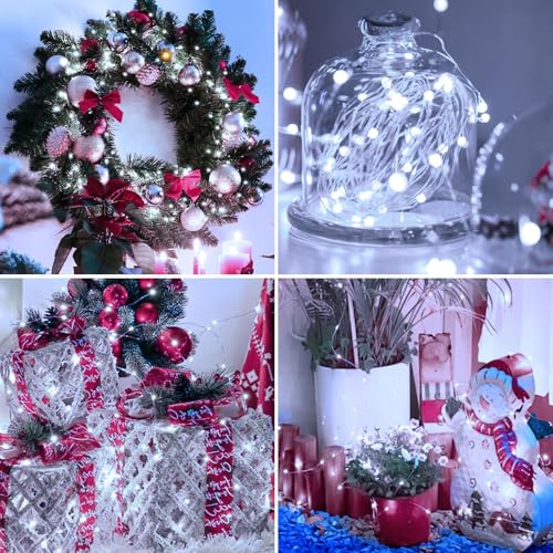 Fairdeer 50 Pack Battery Operated Fairy Lights - 7ft Waterproof Twinkle String Lights with 3 Modes - Cool White