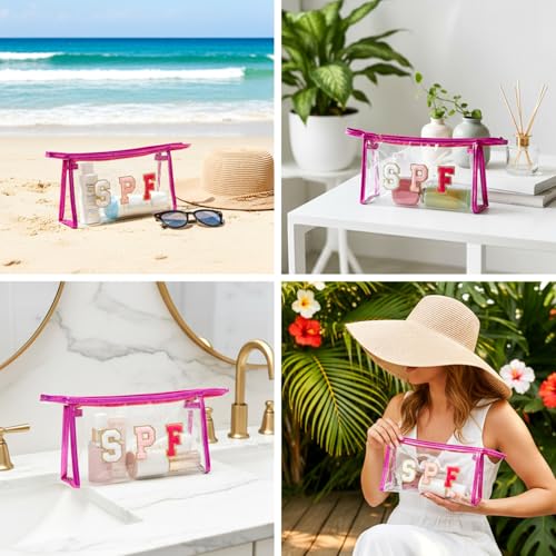 Clear Waterproof Sunscreen Beach Bag & Travel Cosmetic Pouch