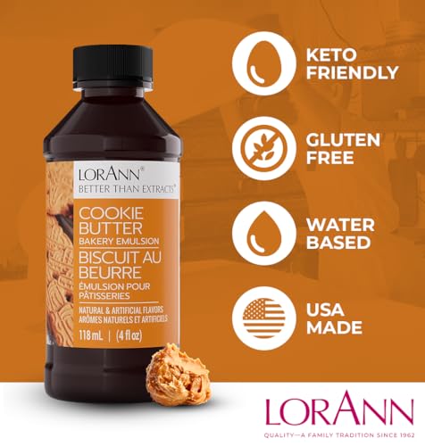 LorAnn Oils Cookie Butter Emulsion - 4 Fl Oz Baking Flavoring