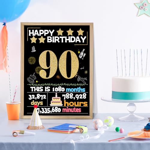 90th Birthday Card with Envelope - Perfect Gift for Grandpa & Grandma