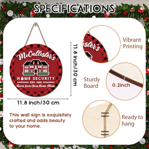 Christmas Wooden Door Sign Red and Green Holiday Hanging Wall Plaque
