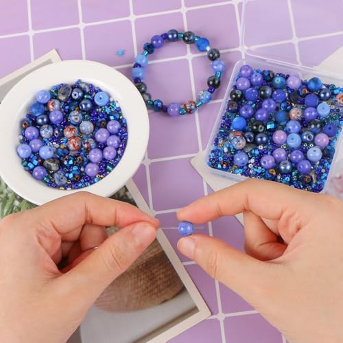 UHOMENY Mixed Color Glass Crystal Beads for Jewelry Making Crafts