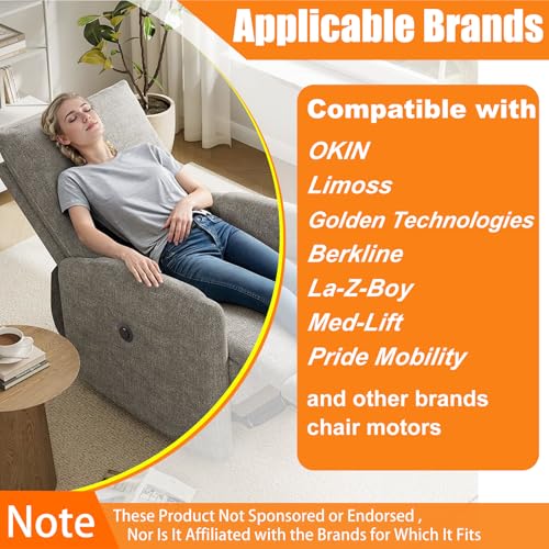 Electric Recliner Switch Replacement with 5-Pin Plug – 2-Button Control