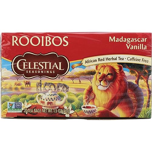Celestial Seasonings Madagascar Vanilla Red Tea, 20 Count (Pack of 20)
