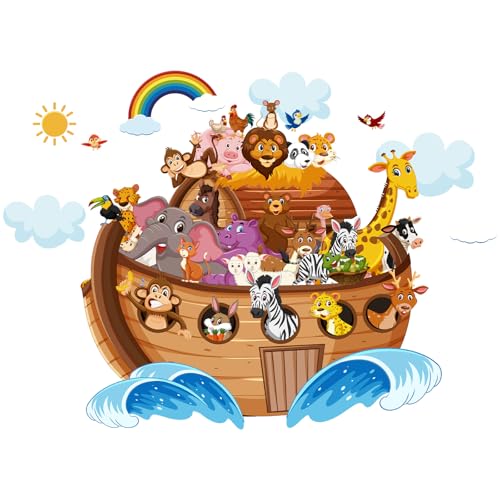 Noah's Ark Stickers 39 x 28 Inches - Classic Style Wall Decor