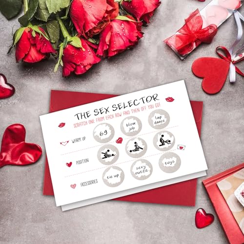 Naughty Scratch Anniversary Cards for Him - Romantic Gifts