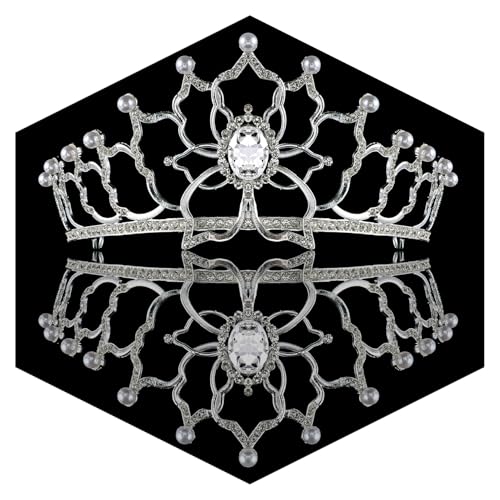 Silver Crystal Rhinestone Queen Tiara for Women Bridal and Birthday