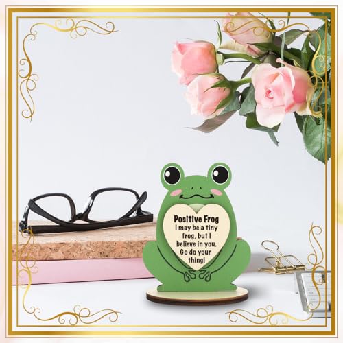 Inspirational Frog Desk Plaque - 'I Believe in You' Motivational Gift