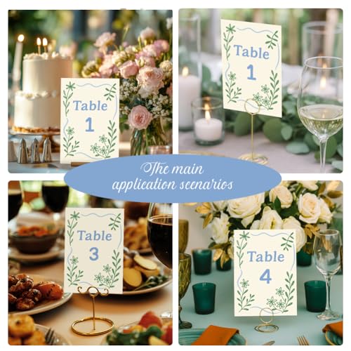 Wedding Table Numbers Cards Set - 32 Double-Sided 1-30 with Leaf Design