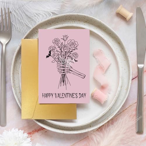 Spercy Gothic Skeleton Valentine's Day Greeting Card