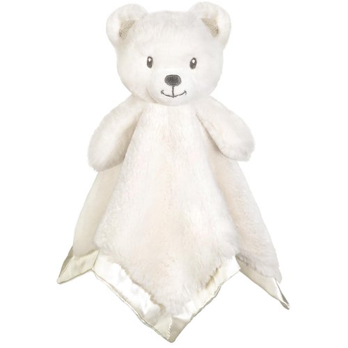 Bear Security Blanket - Soft Fluffy Baby Lovey Snuggle Toy | 16-Inch Unisex Gift for Newborns