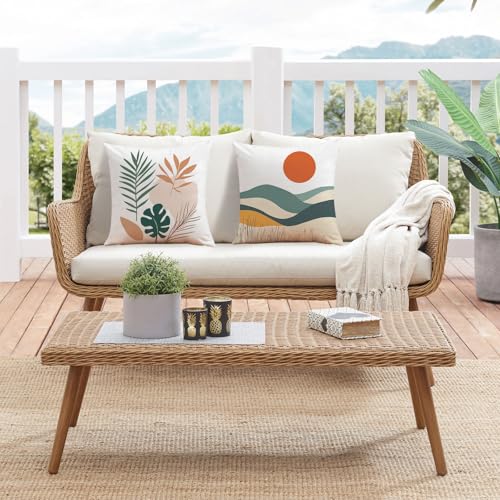 Tropical Velvet Pillow Covers 18x18 Inch - Double Sided Beach Decor