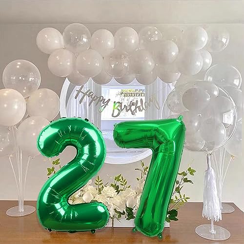 40-Inch Green Number 80 Foil Balloon for 80th Birthday Celebration