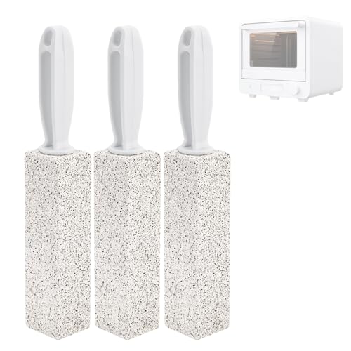 Pumice Stone Cleaning Stick for Oven, Grill, and Stove - 3 Pack with Handle