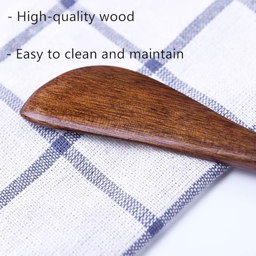 2-Piece Wooden Butter Knife Set - 6 Inch Spreader for Condiments